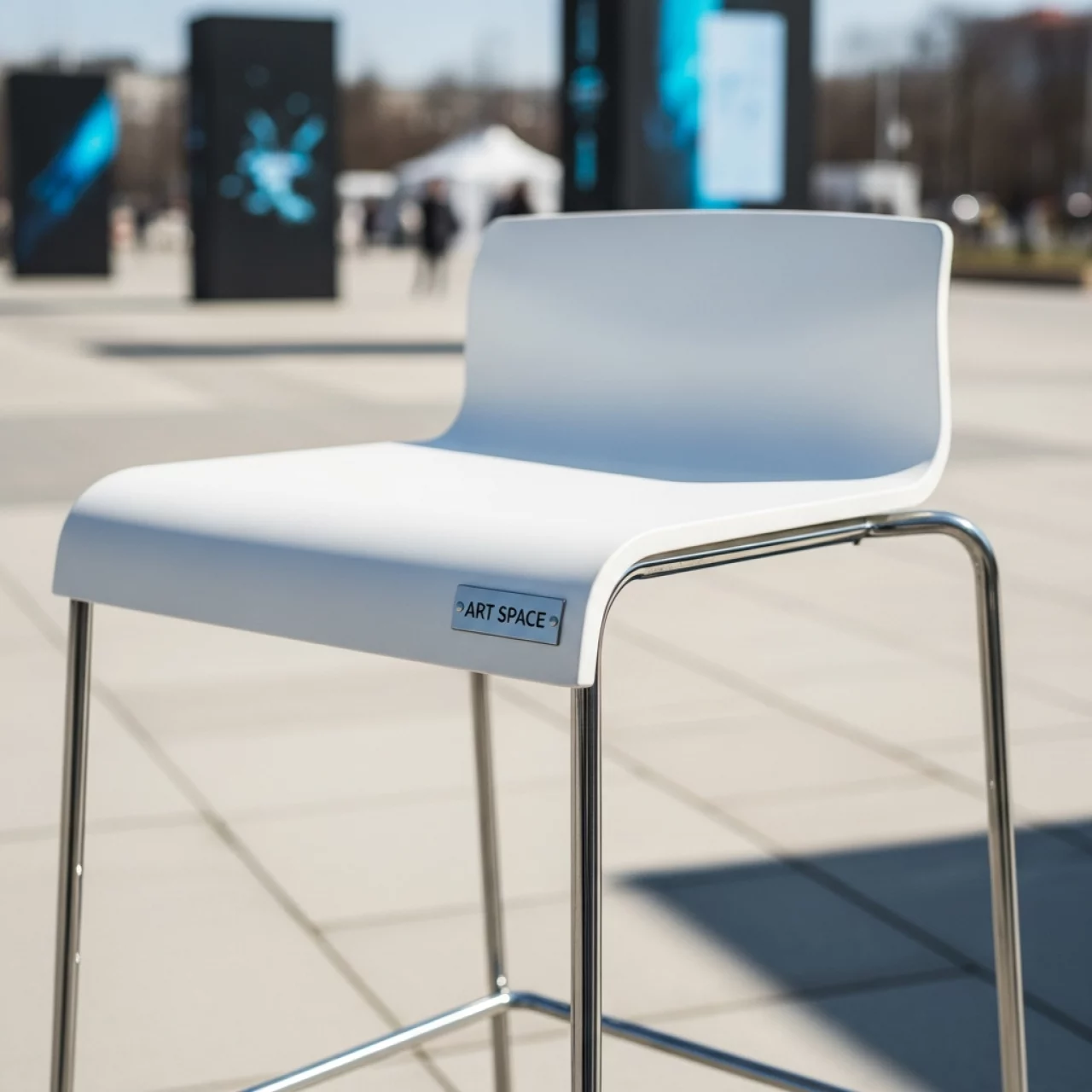 Аренда Стул барный пластиковый Kuadra на Медальной площади — ART SPACE