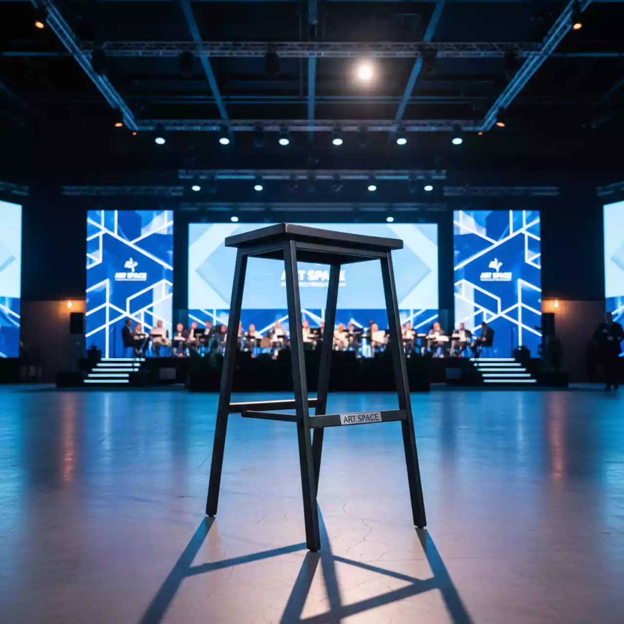 Аренда Стул барный складной черный Франклин в ледовом дворце «Роза Хутор» — ART SPACE