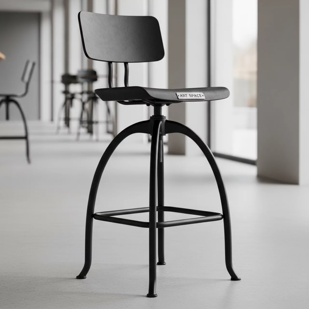 Аренда Стул барный Tolix черный в Panorama by Mercure — ART SPACE
