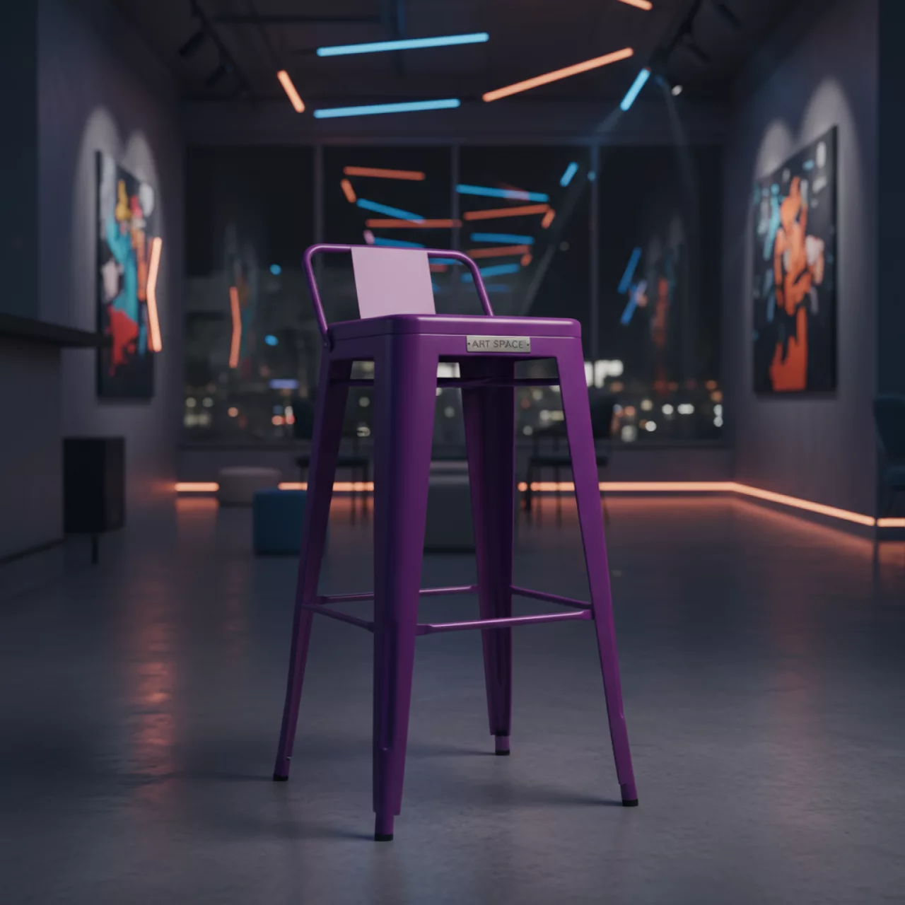 Аренда Стул барный Тревер фиолетовый в City Park Hotel Sochi — ART SPACE