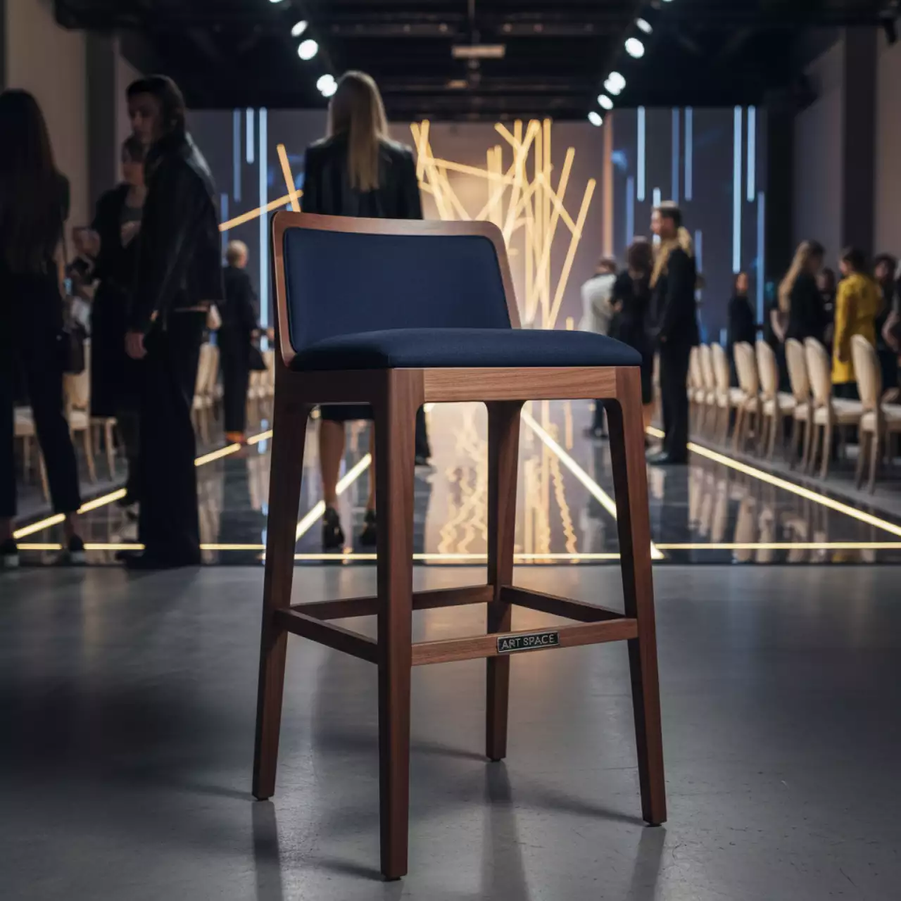 Аренда Стул барный Ува L орех синий в Cosmos Sochi Hotel — ART SPACE