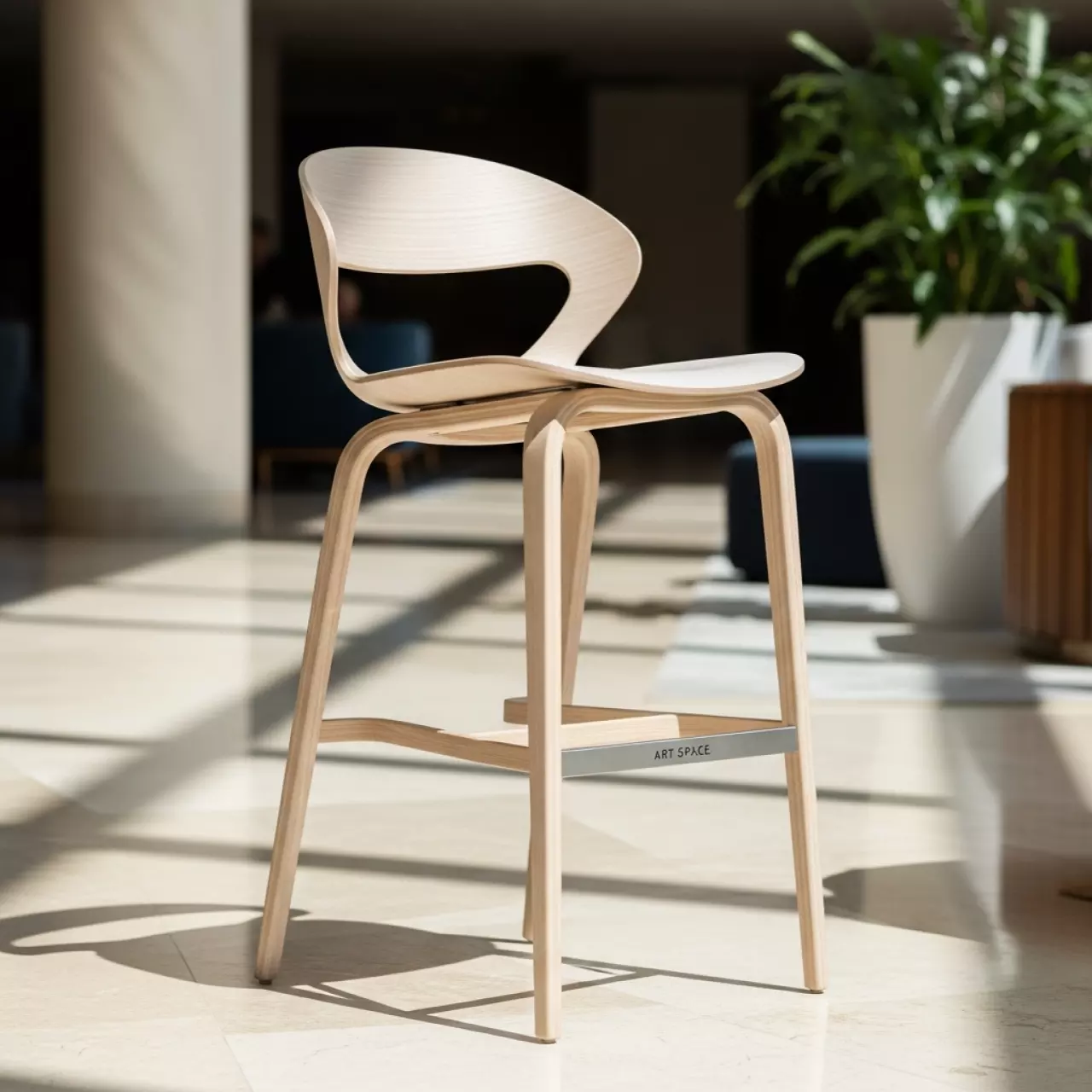 Аренда Стул барный Ува S белый береза с эффектом в отеле Hyatt Regency Sochi — ART SPACE