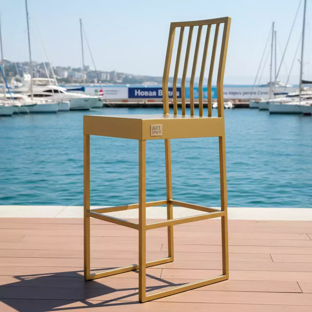 Аренда Стул барный золотой Janette на парусной регате (Сочи) — ART SPACE