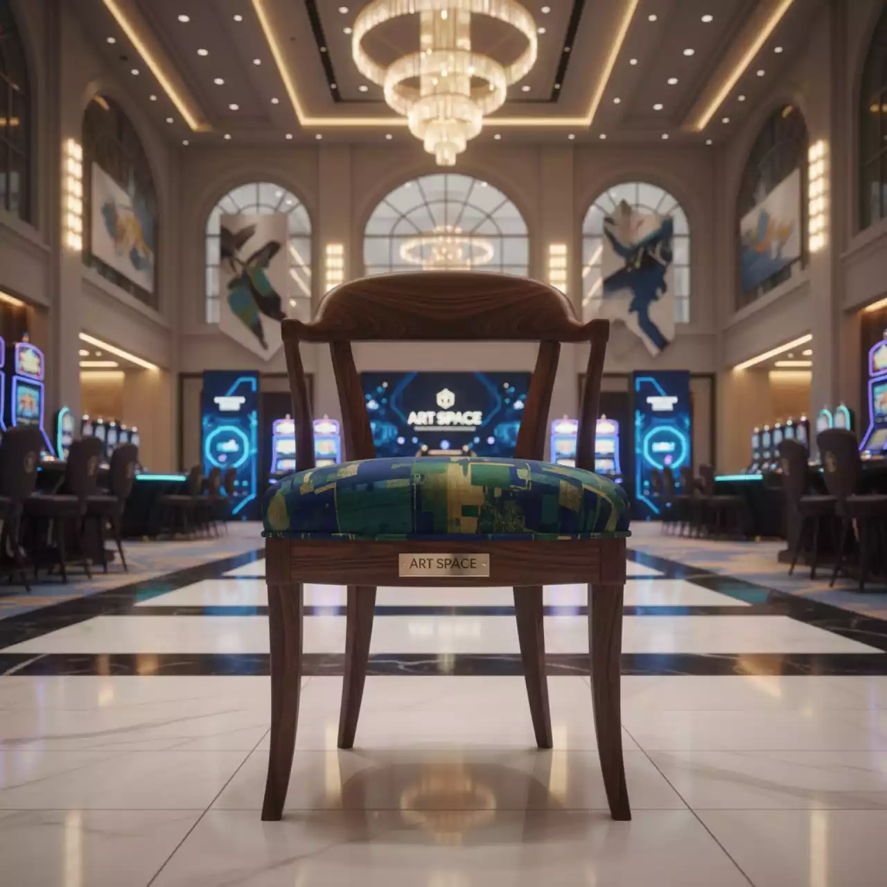 Аренда Стул Baroyan из массива дуба в казино «Сочи» — ART SPACE