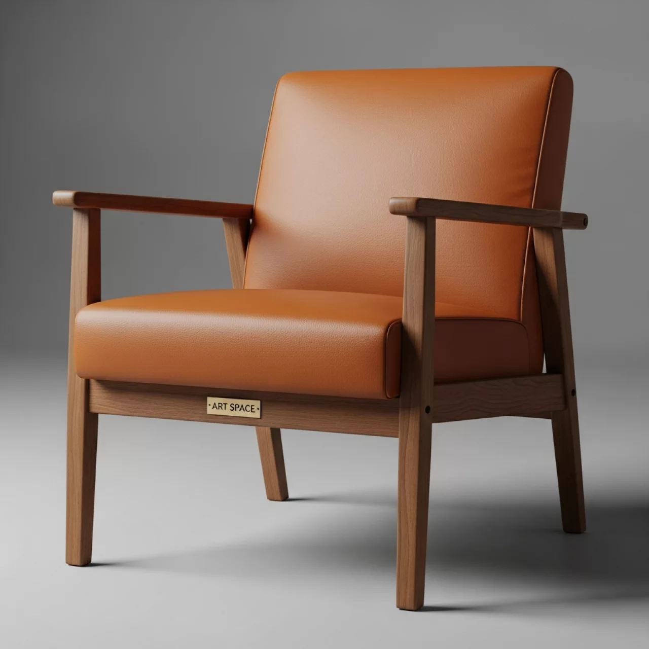 Аренда Стул Barrie с подлокотниками кожа camel на Медальной площади — ART SPACE