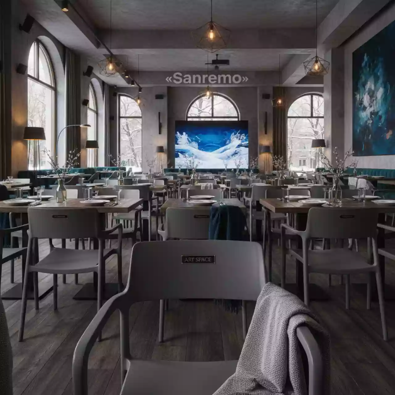 Аренда Стул Beetle Gray в ресторане «Sanremo» — ART SPACE