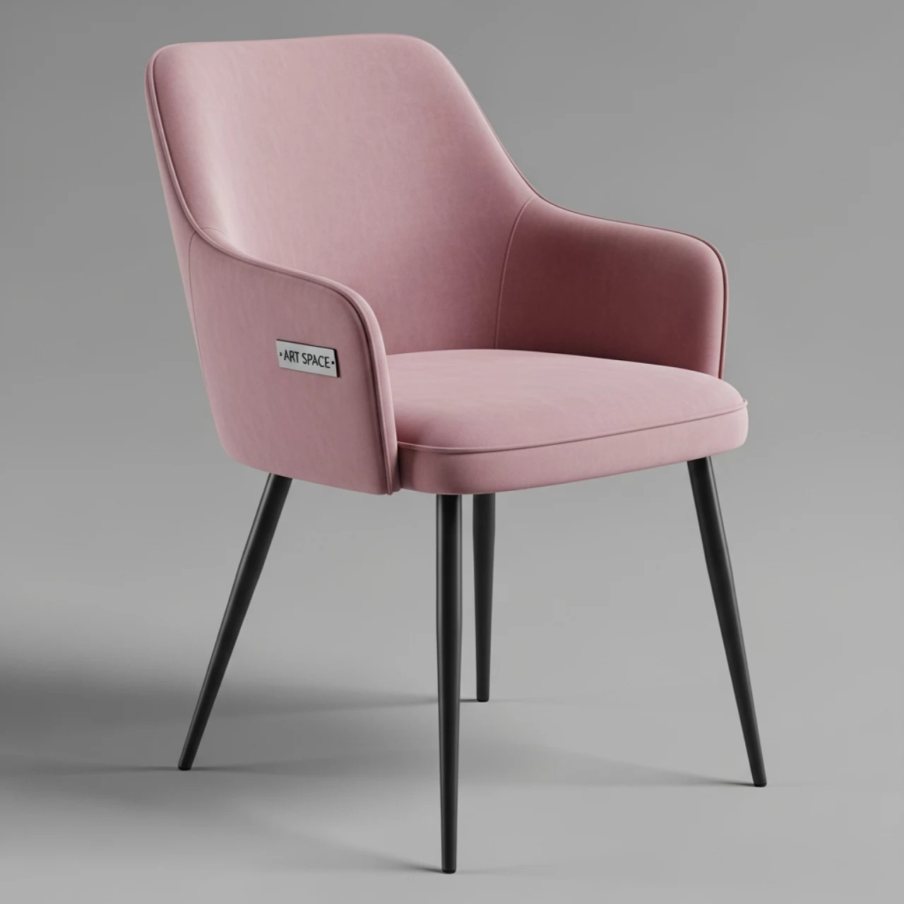Аренда Стул Белладжио пыльно розовый бархат черные ножки в Mantera Supreme — ART SPACE