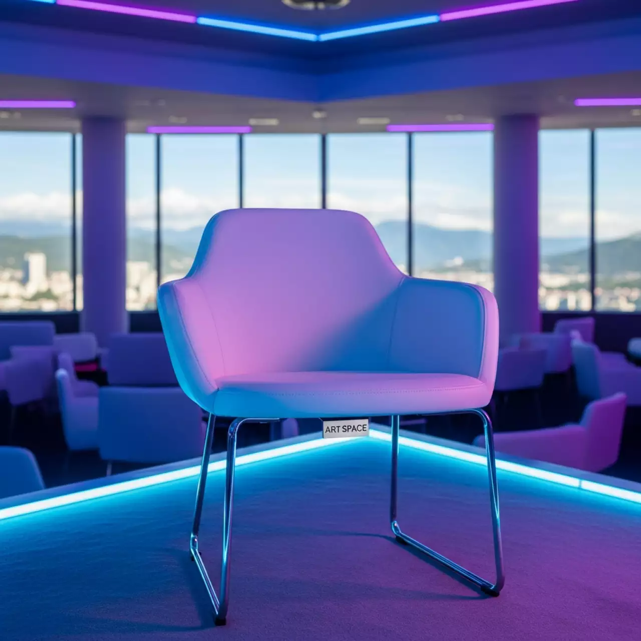 Аренда Стул белый из экокожи Neron в казино «Сочи» — ART SPACE