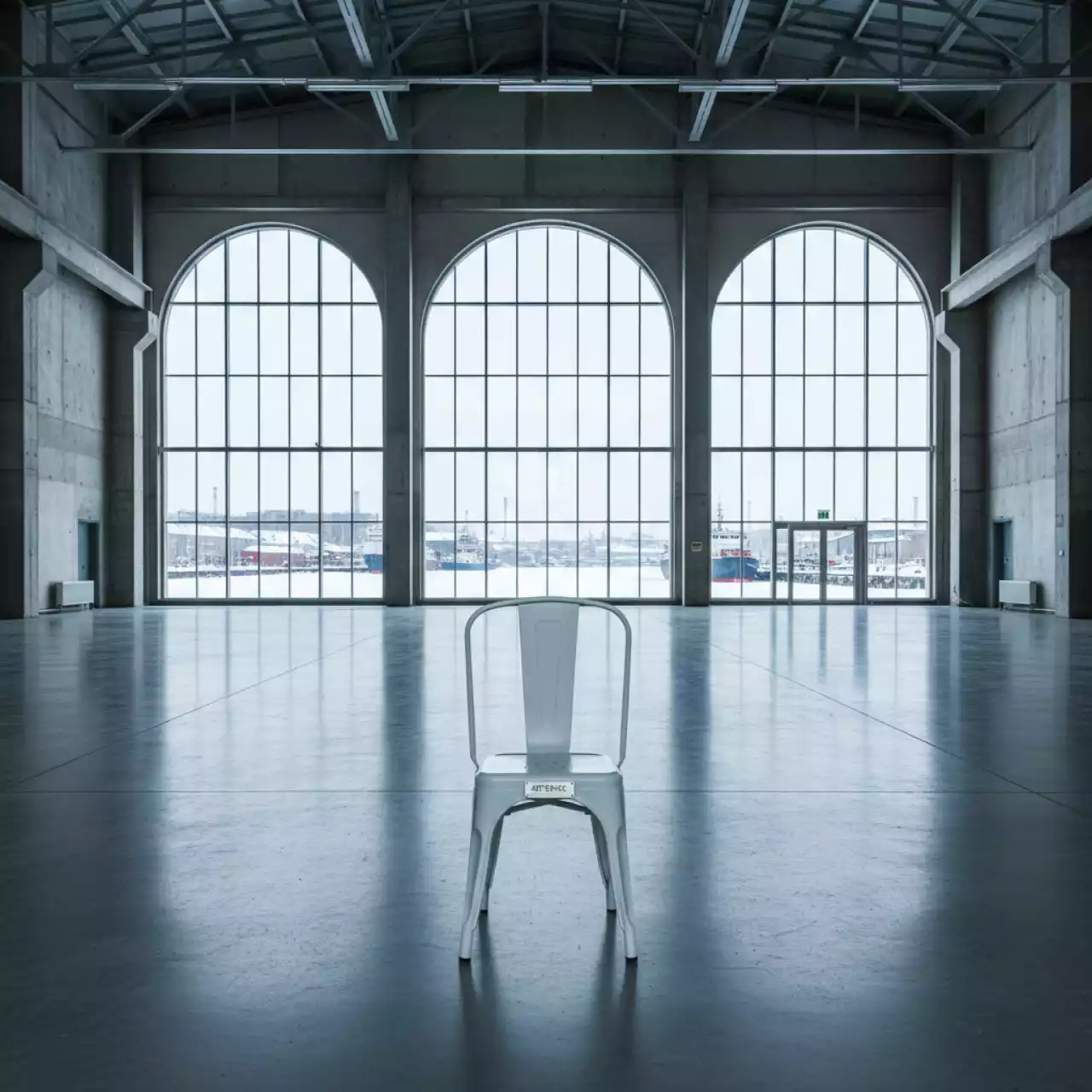 Аренда Стул белый Tolix в зале «Чайка» (Морпорт) — ART SPACE