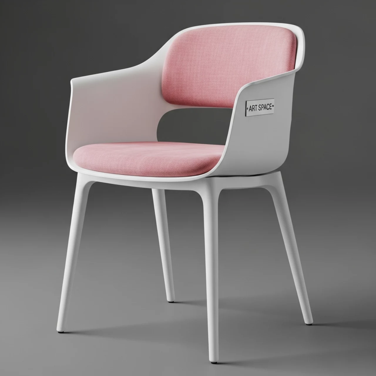 Аренда Стул белый UNISON с розовой бархатной подушкой в City Park Hotel Sochi — ART SPACE