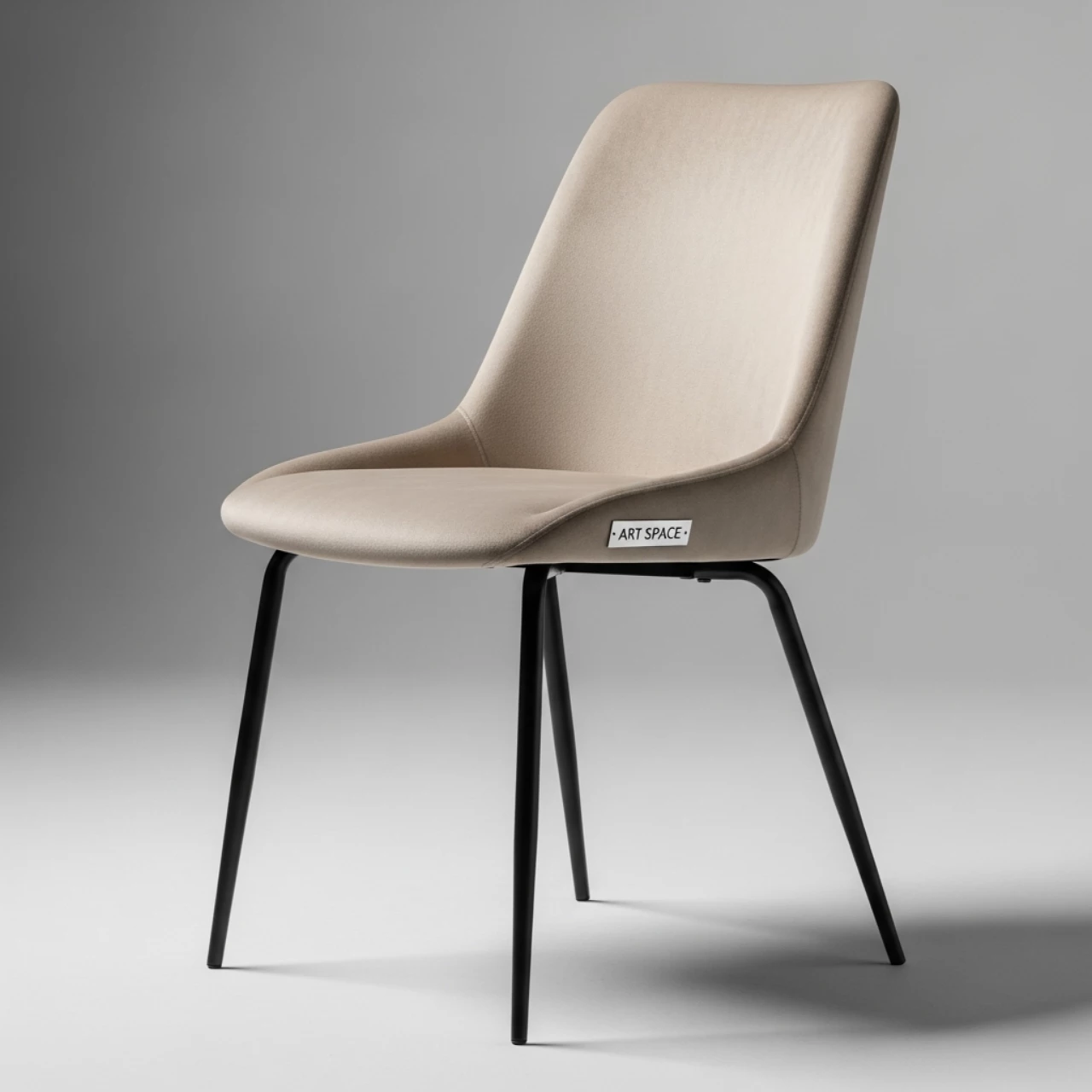Аренда Стул бежевый микровелюр металлические ножки Kato в Зимнем театре — ART SPACE