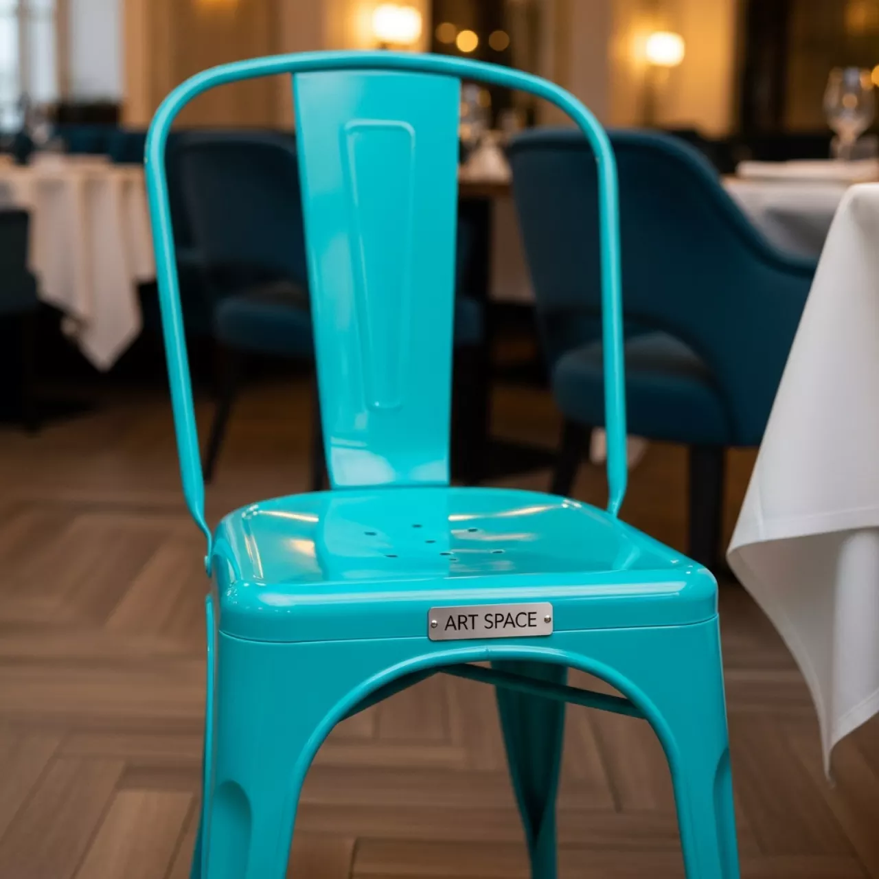 Аренда Стул бирюзовый Tolix в ресторане «Sanremo» — ART SPACE