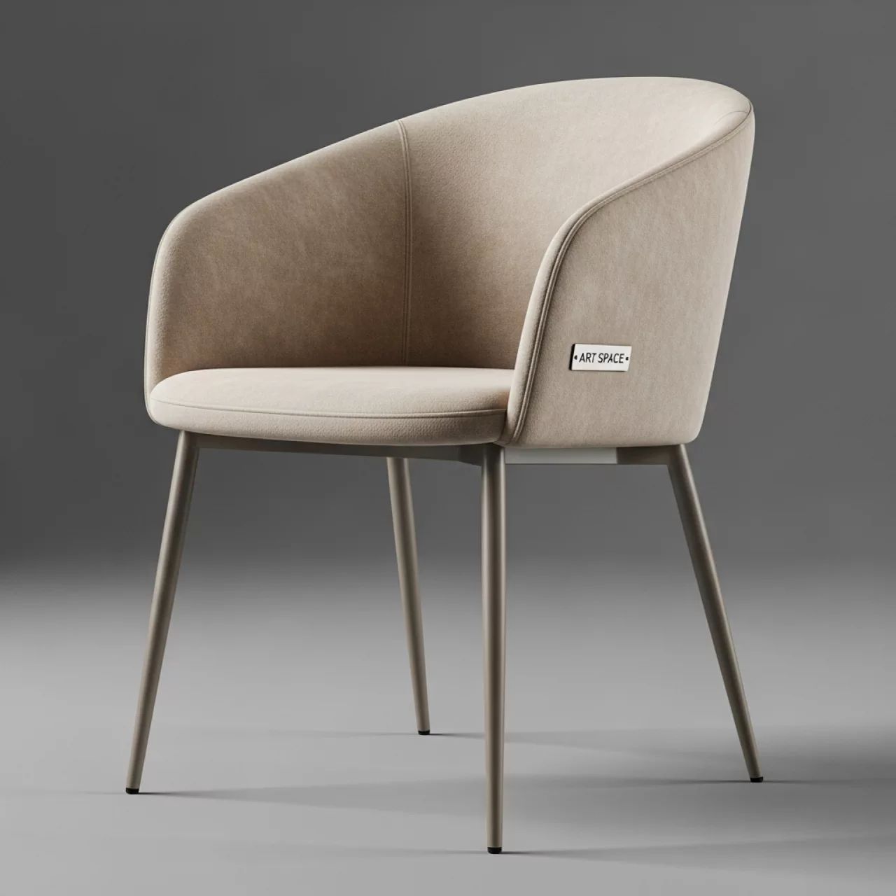 Аренда Стул Блейз велюр бежевый каркас бежево серый в Golden Tulip Rosa Khutor — ART SPACE
