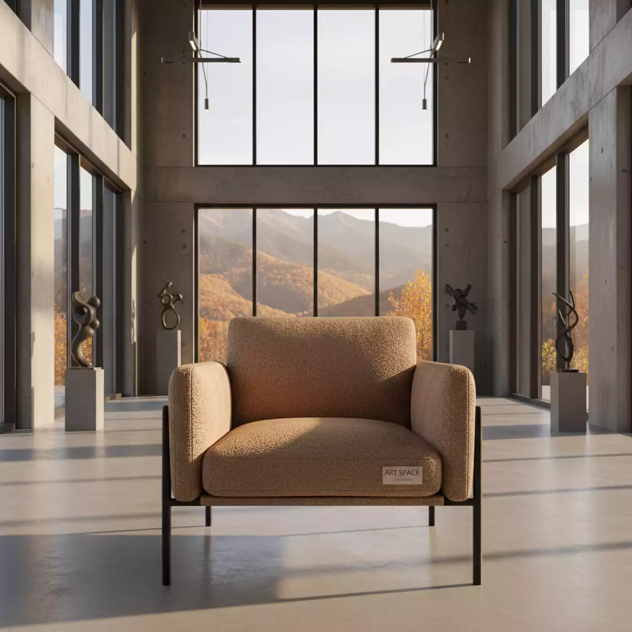 Аренда Стул Bollein букле светло коричневый в Гранд Отель Поляна — ART SPACE