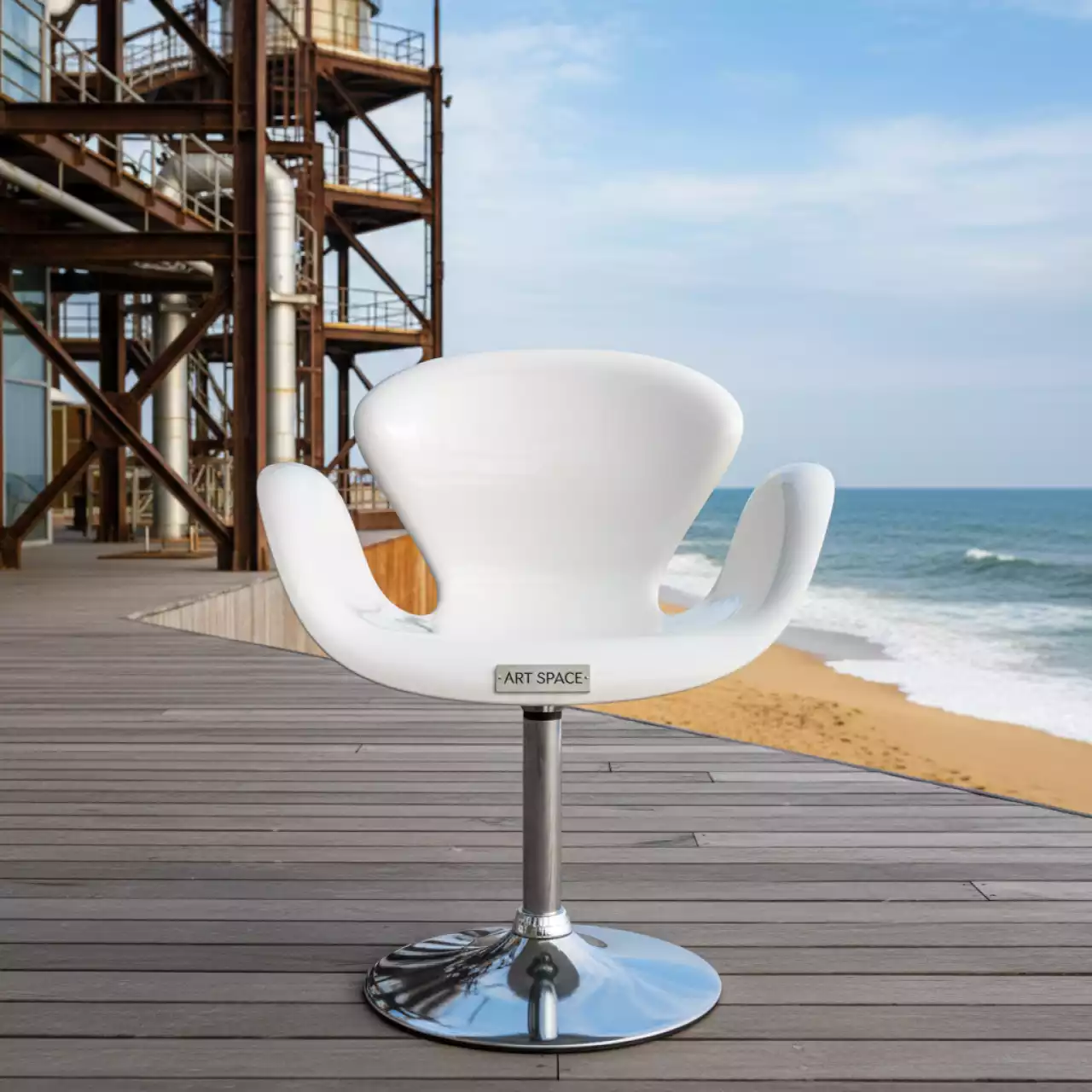 Аренда Стул Bombo белый на пляже «Маяк» — ART SPACE