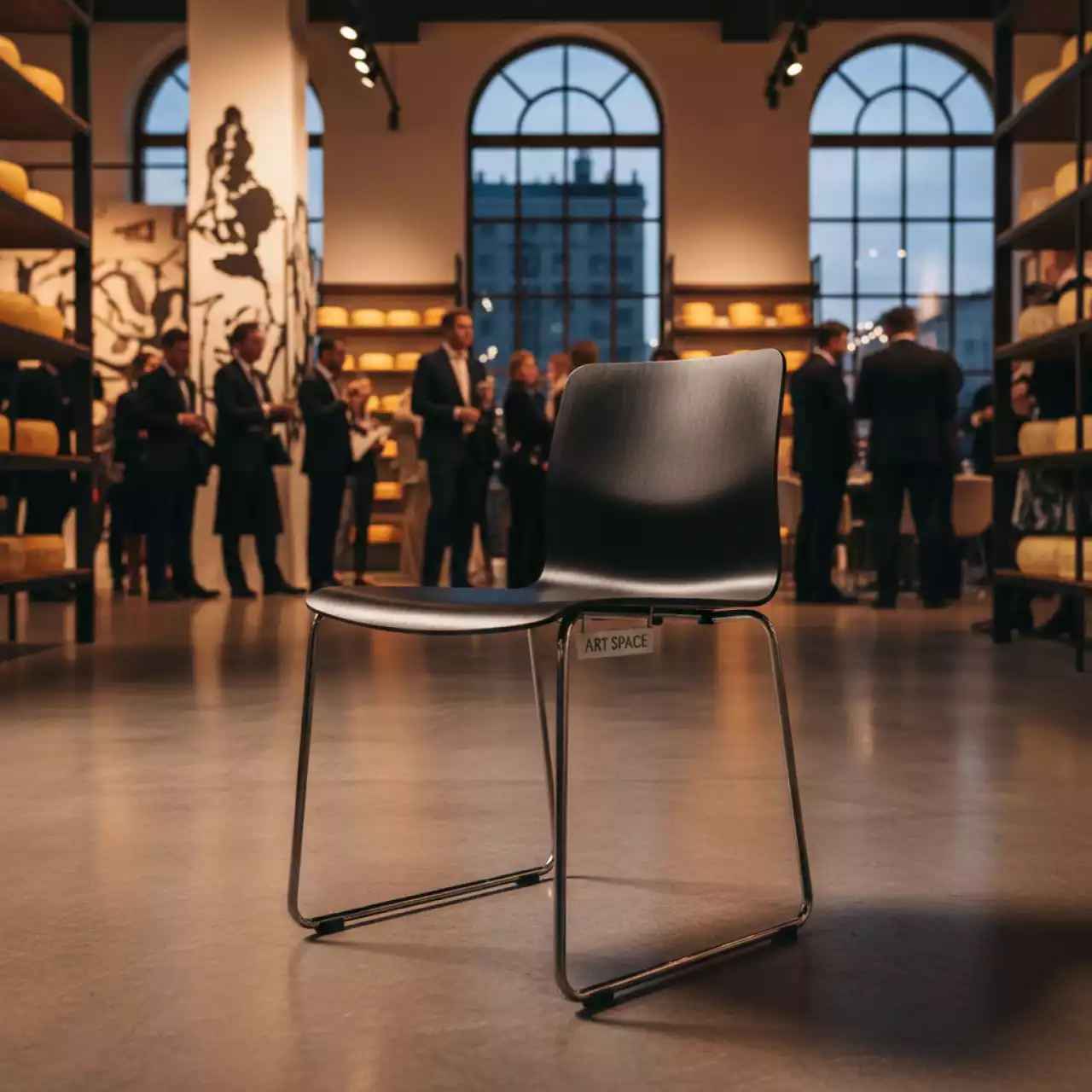 Аренда Стул Борно черный в ресторане «Сыроварня» — ART SPACE