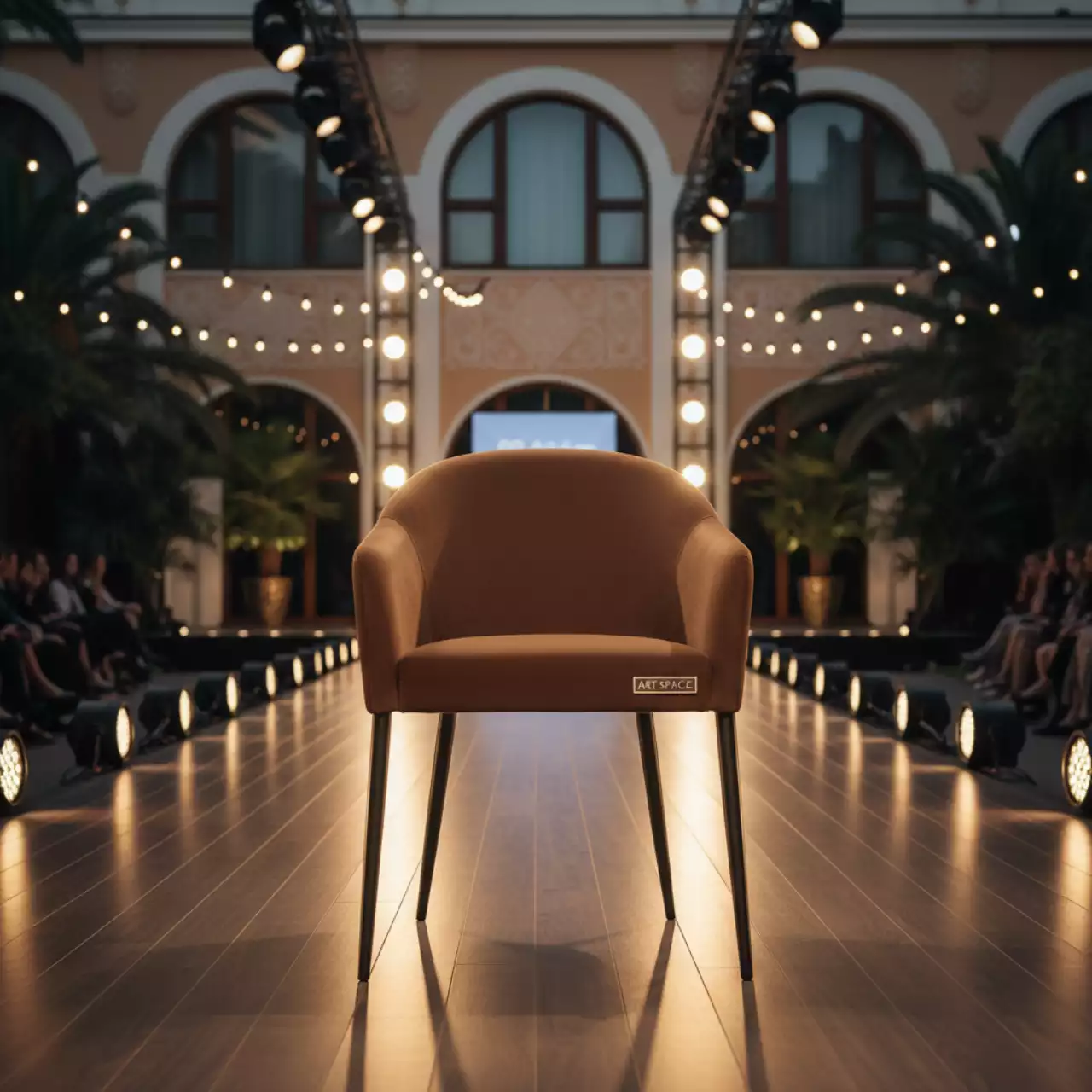 Аренда Стул Браун коричневый велюр в санатории «Металлург» — ART SPACE