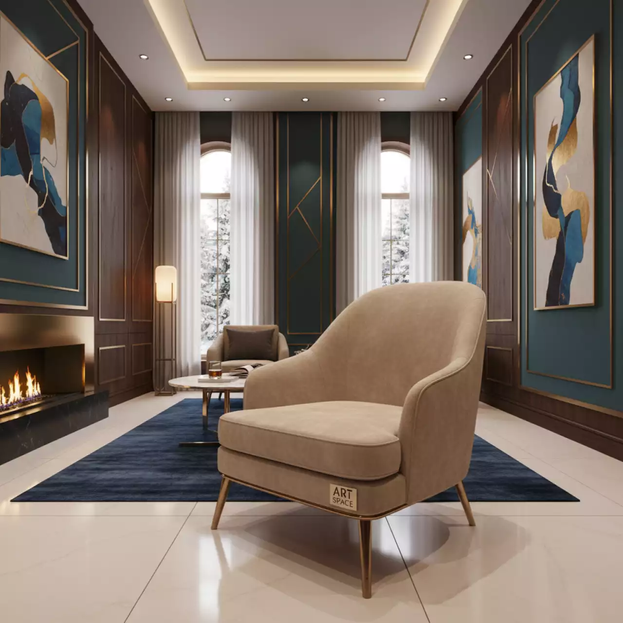 Аренда Стул Бриф Original велюр бежевый в Karat Resort — ART SPACE