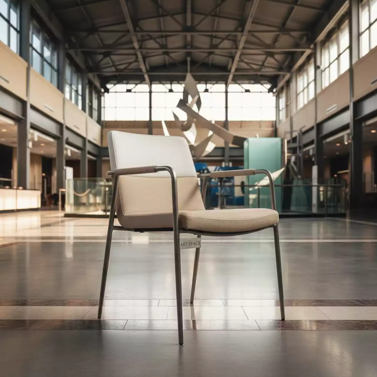 Аренда Стул Calma S белый бежевый в казино «Сочи» — ART SPACE