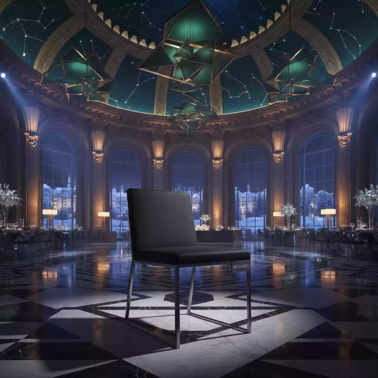 Аренда Стул черный Easy в VK Stadium Sirius — ART SPACE