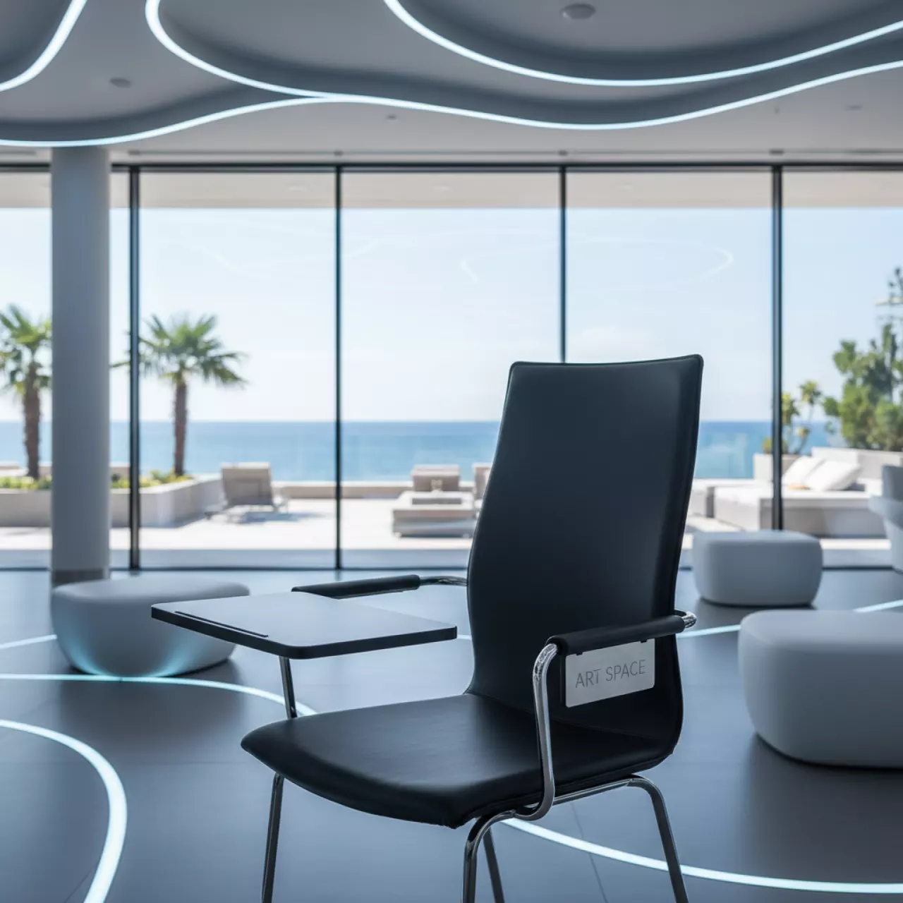 Аренда Стул черный с откидным столиком ИСО в Swissôtel Resort Sochi Kamelia — ART SPACE