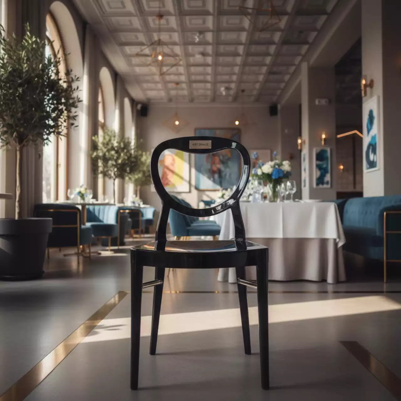 Аренда Стул Chiavari поликарбонат черный в ресторане «Sanremo» — ART SPACE