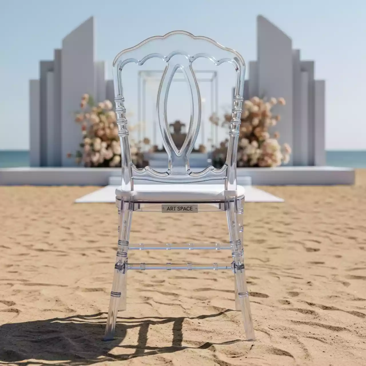 Аренда Стул Chiavari прозрачный без сидушки на пляже «Мандарин» — ART SPACE