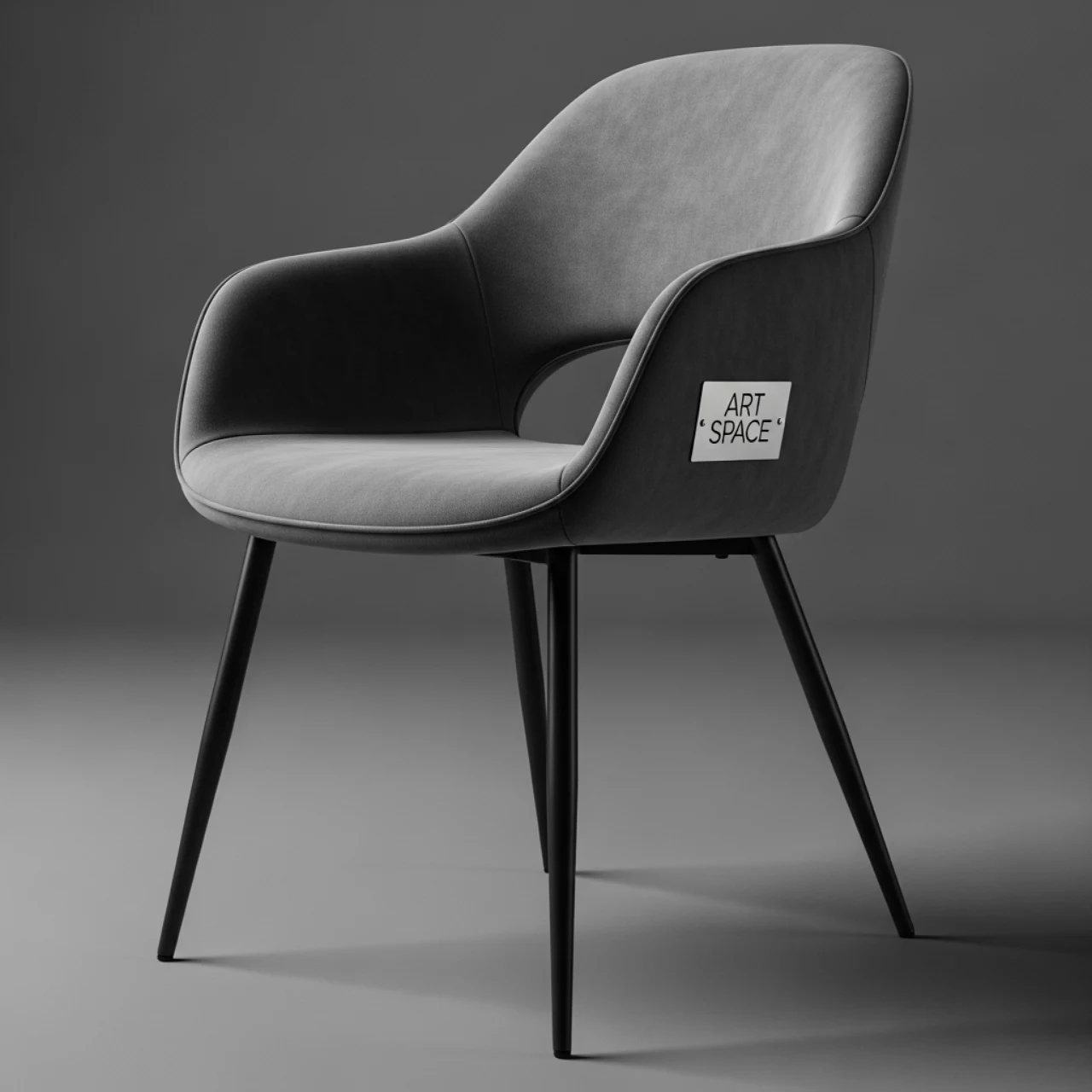Аренда Стул Chilli серый велюр черный каркас в City Park Hotel Sochi — ART SPACE