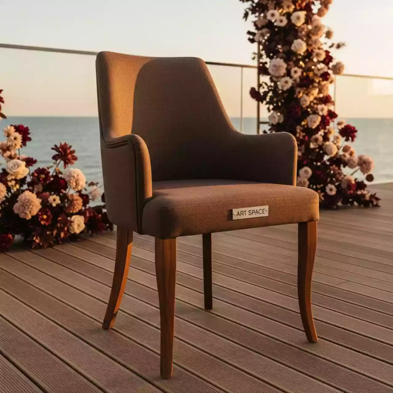 Аренда Стул Date коричневый на Имеретинской набережной — ART SPACE