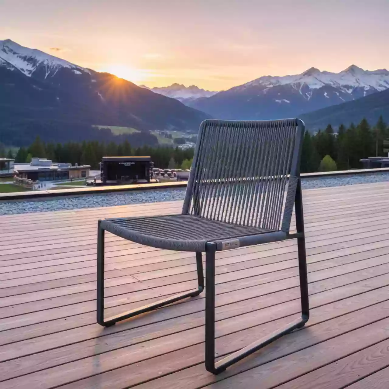 Аренда Стул Denver сиденье и спинка роуп алюминиевые ножки в Novotel Resort — ART SPACE