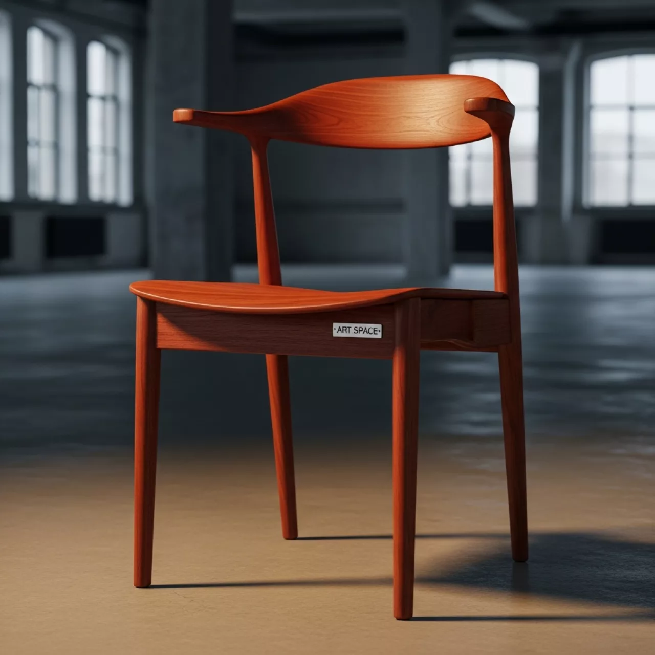 Аренда Стул деревянный Adriano вишня без патины в ОКЦ «Галактика» — ART SPACE