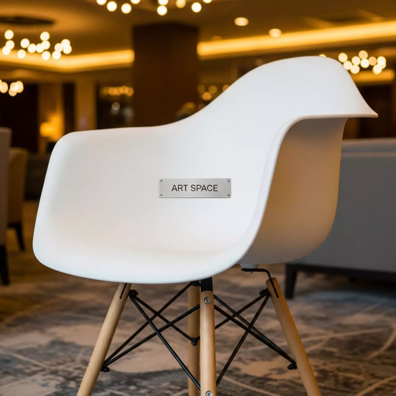 Аренда Стул деревянный белый Eames в Sochi Marriott Krasnaya Polyana — ART SPACE