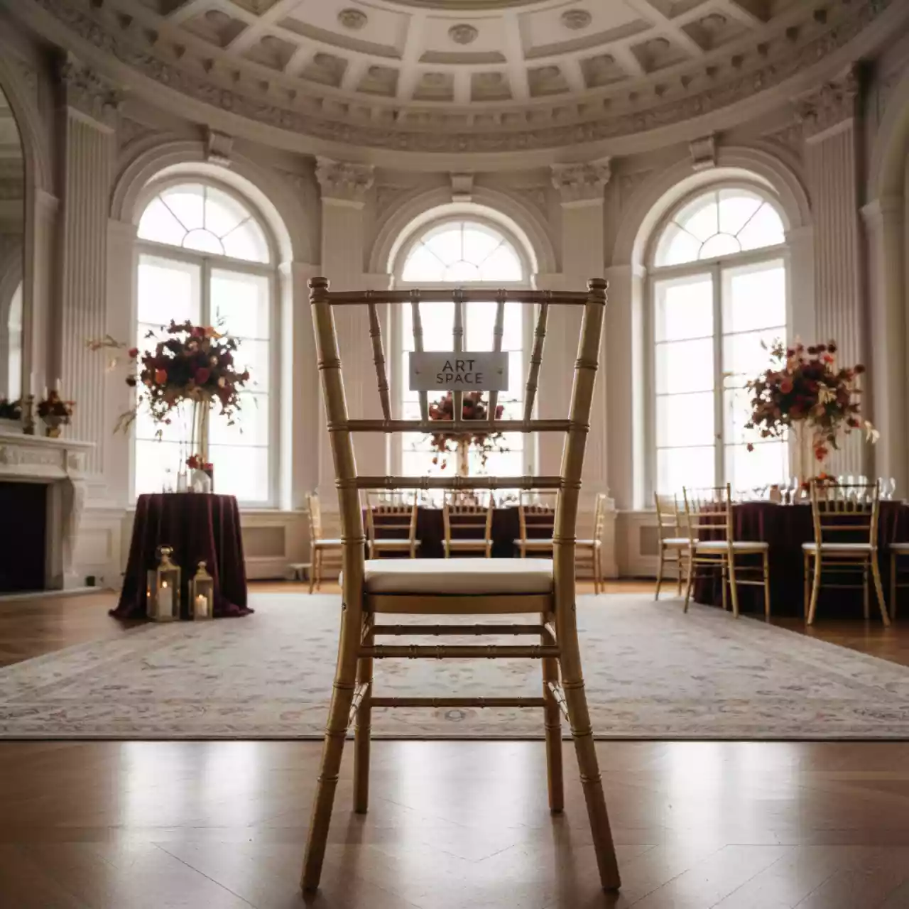 Аренда Стул деревянный Кьявари Золото в санатории «Черноморье» — ART SPACE