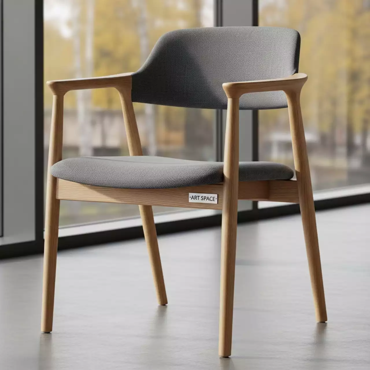 Аренда Стул деревянный с обивкой Kanvas BL Front в Mantera Supreme — ART SPACE