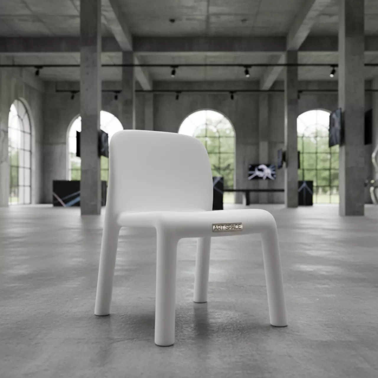 Аренда Стул детский Маммут белый пластиковый в парке «Ривьера» — ART SPACE