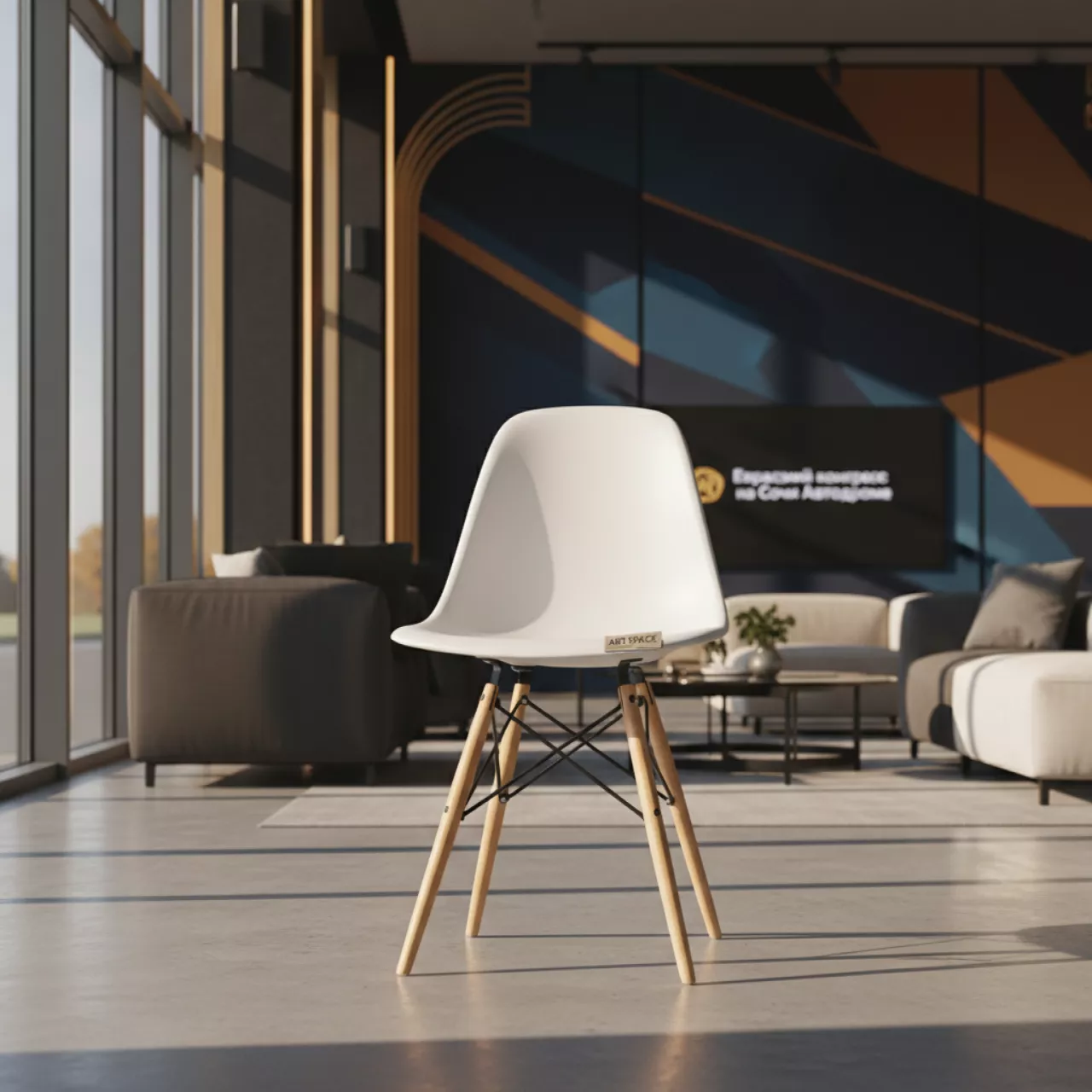 Аренда Стул дизайнерский Eames DSW basic white белый на Сочи Автодроме — ART SPACE