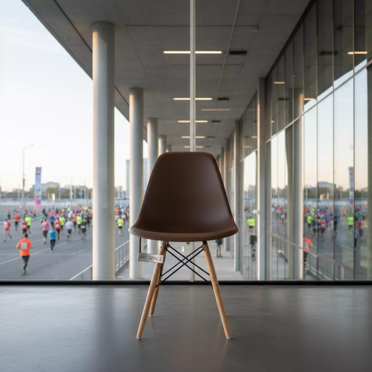 Аренда Стул дизайнерский Eames DSW brown коричневый в Университете «Сириус» — ART SPACE