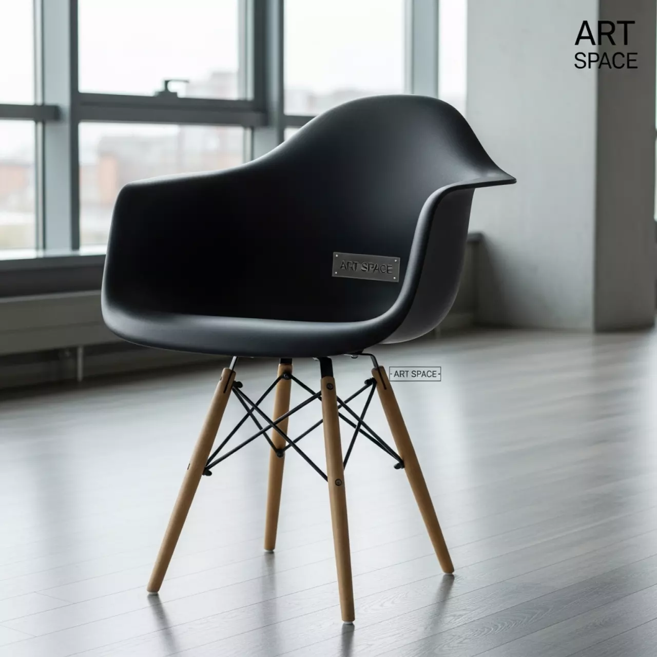 Аренда Стул дизайнерский Eames стиль DSW black черный в отеле «Звездный» — ART SPACE