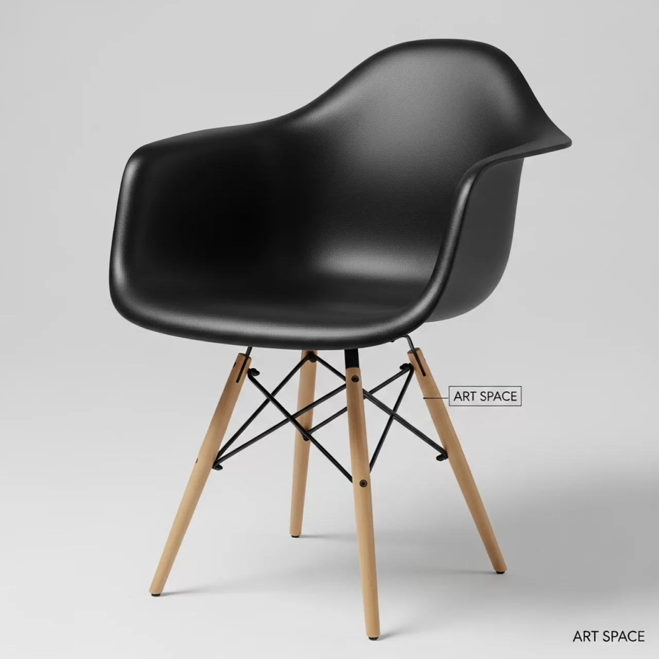Аренда Стул дизайнерский Eames стиль DSW black в Grand Karat Sochi — ART SPACE