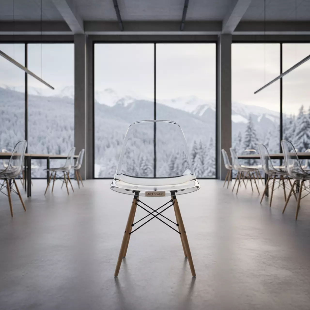 Аренда Стул дизайнерский Eames стиль DSW PC в Delta Sirius — ART SPACE