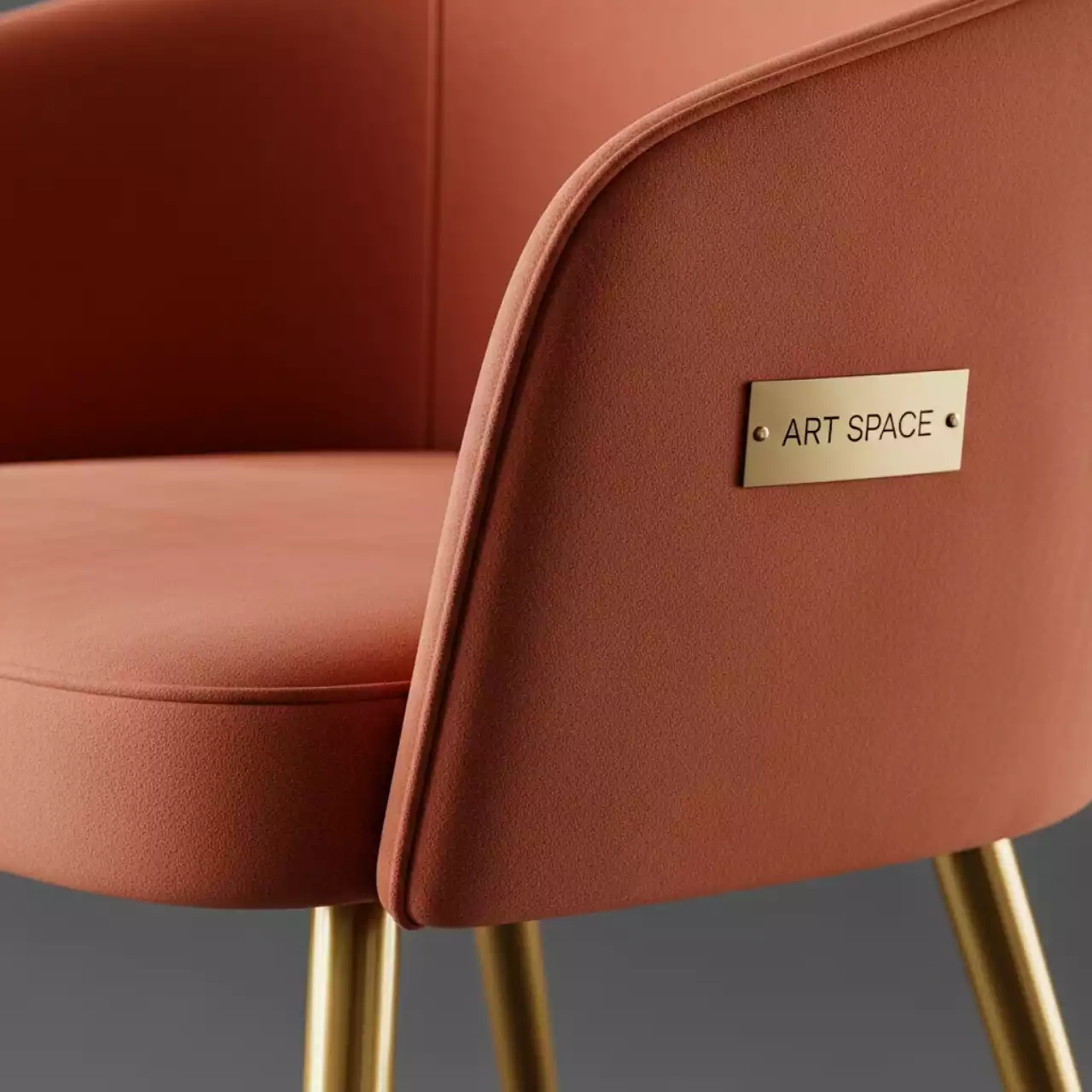 Аренда Стул дизайнерский FIT терракотовый золото в Radisson Blu Resort & Congress Centre — ART SPACE