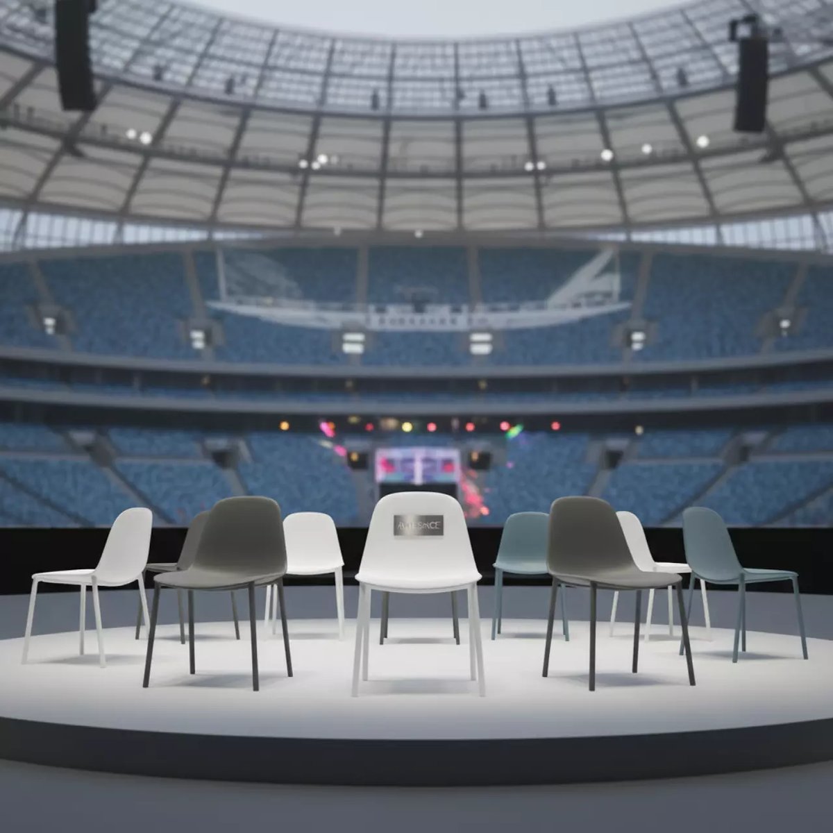 Аренда Стул дизайнерский пластиковый Eames на арене «Фишт» — ART SPACE