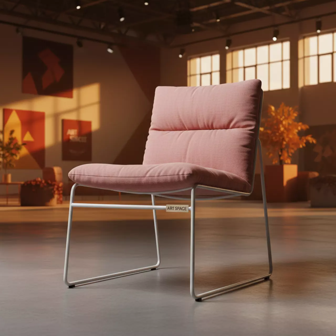 Аренда Стул Доминго белый пудровая габардиновая подушка в ледовой арене «Шайба» — ART SPACE