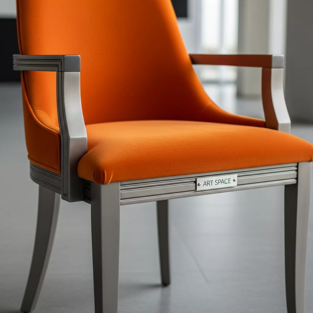 Аренда Стул дымчатый РУФФО с тыквенной бархатной подушкой в санатории «Сочи» — ART SPACE