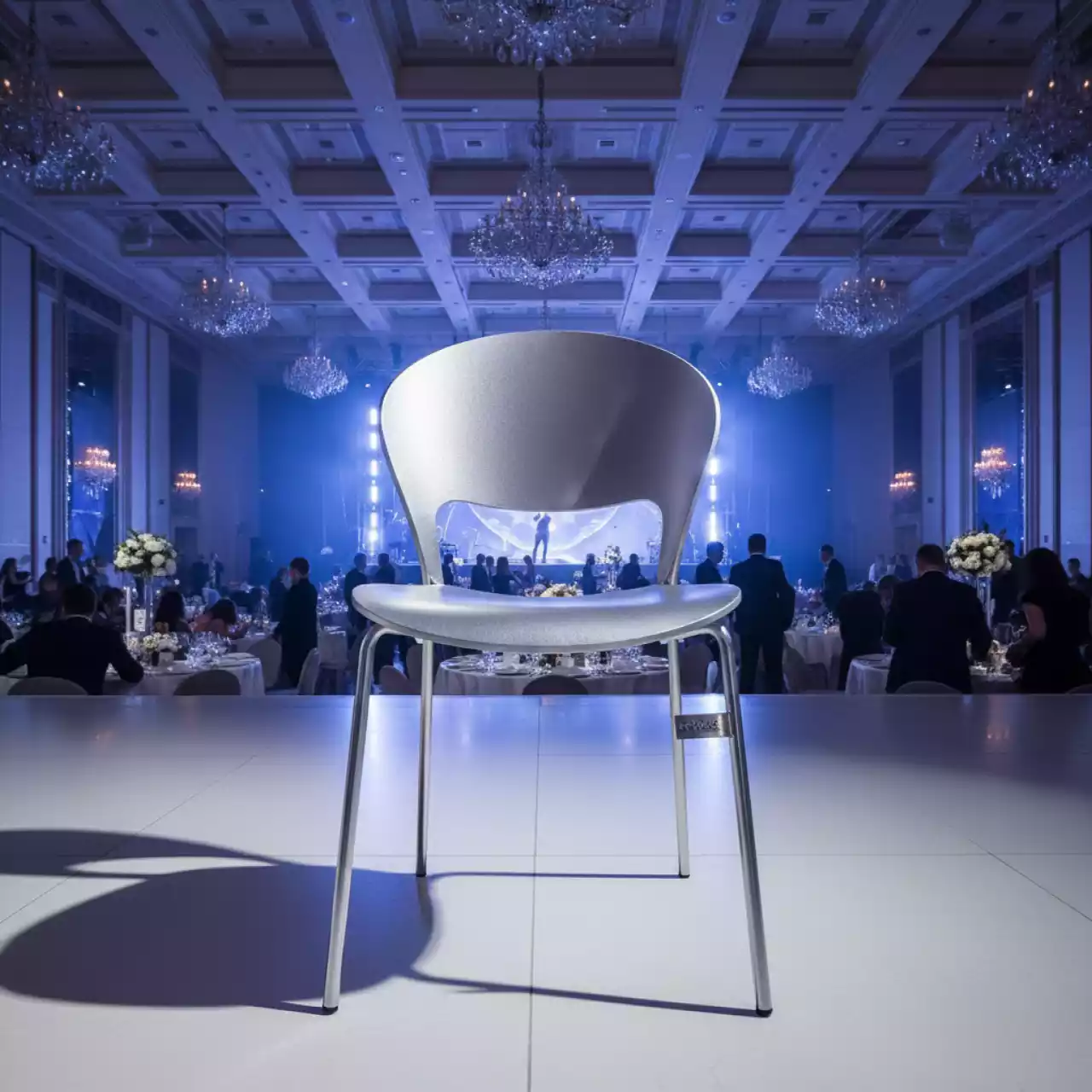 Аренда Стул ДЮПОН серебристый тыквенный в Radisson Blu Resort & Congress Centre — ART SPACE