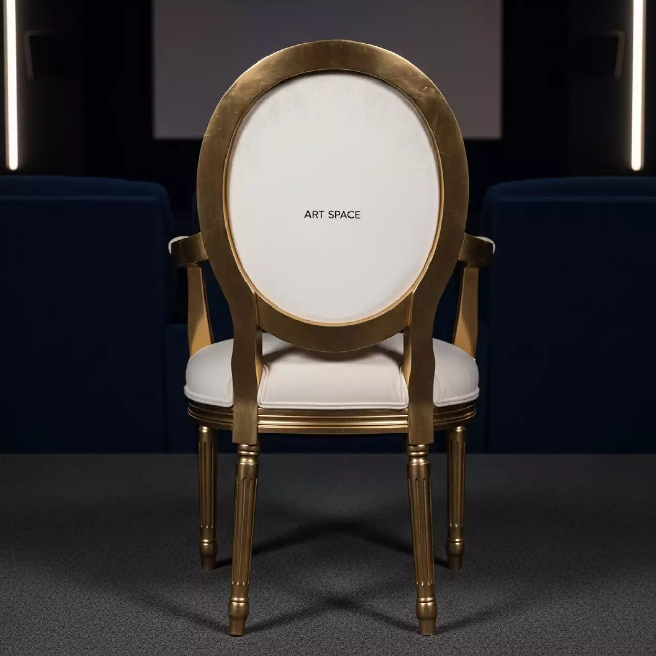 Аренда Стул ДЮПОН золотой белый бархат в Mövenpick Hotel — ART SPACE