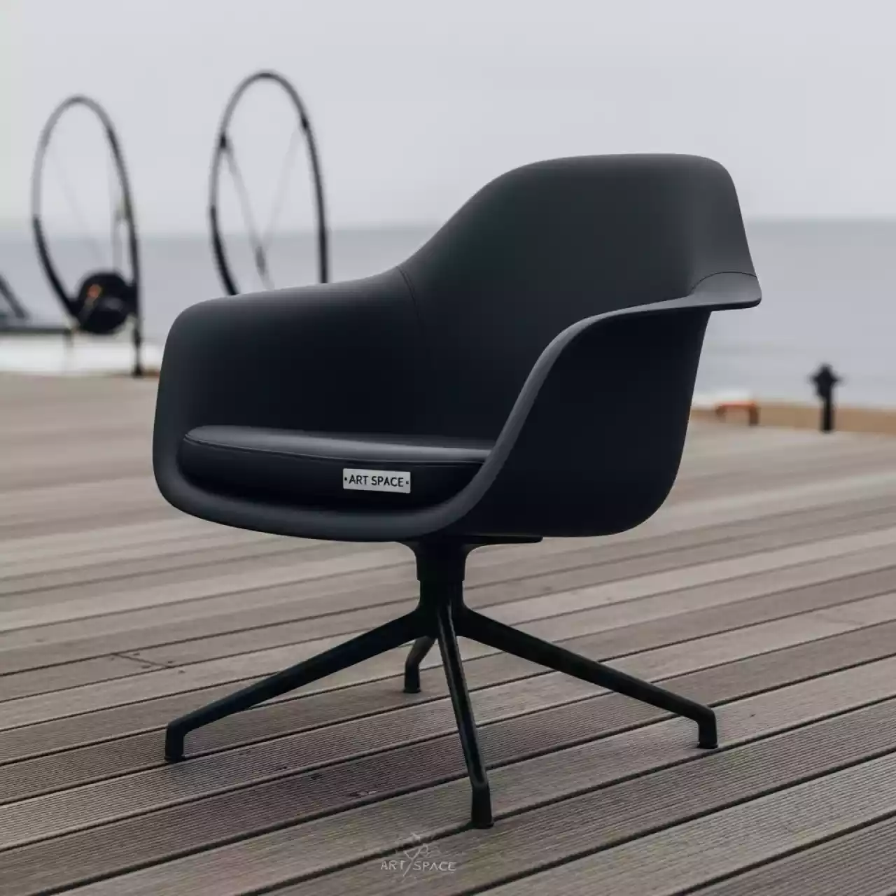 Аренда Стул Eames DAR черный на пляжных клубах Хосты — ART SPACE