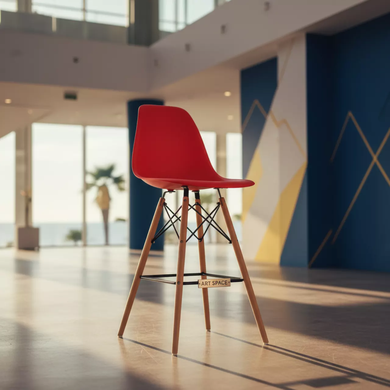 Аренда Стул Eames DSW барный красный в отеле Radisson Lazurnaya — ART SPACE