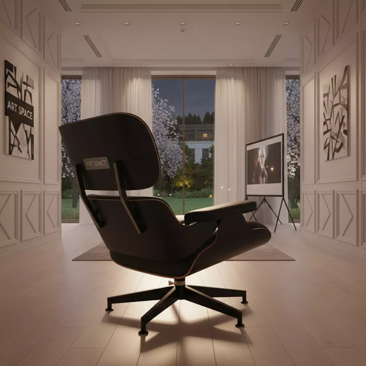 Аренда Стул Eames металл черный в Grand Karat Sochi — ART SPACE