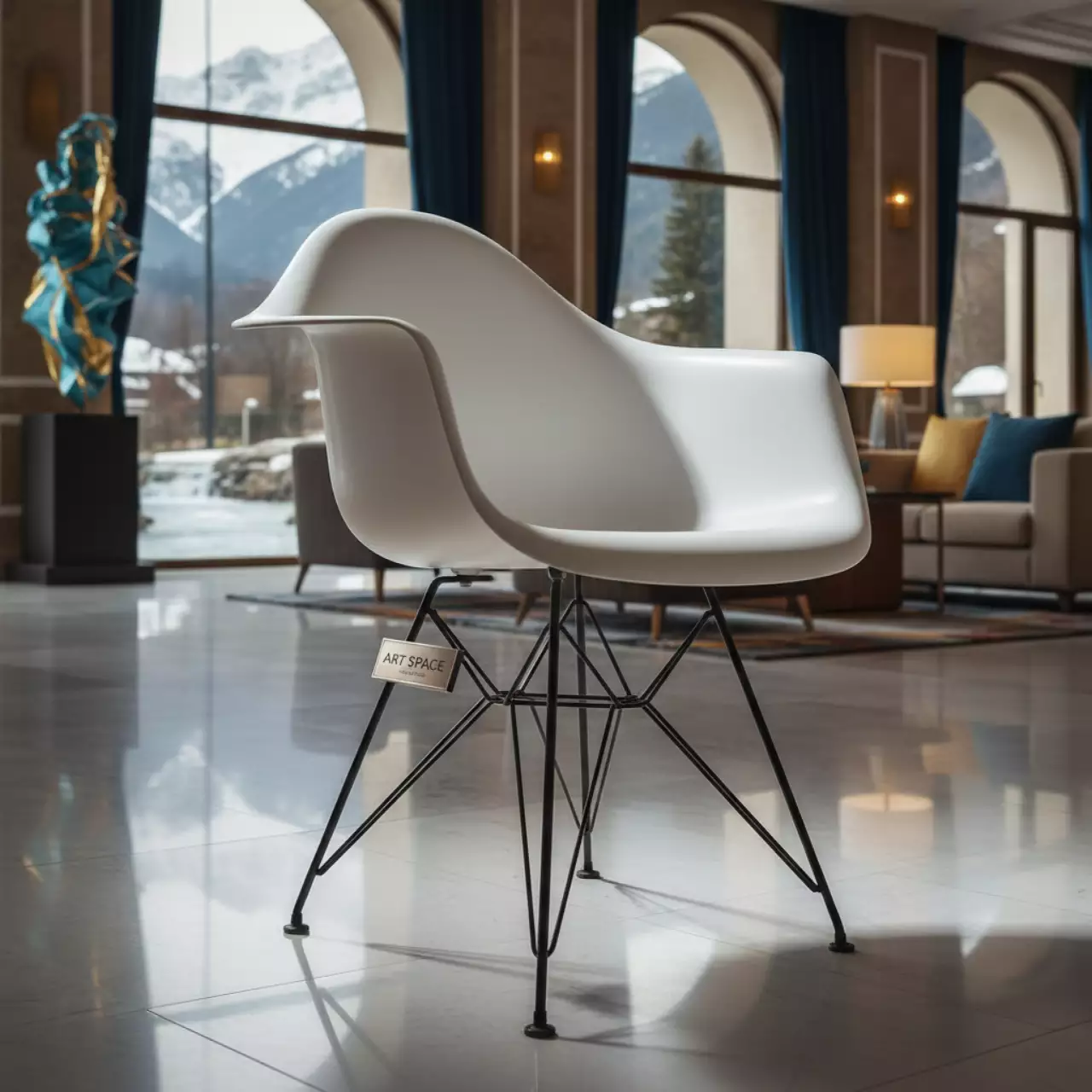 Аренда Стул Eames Style черно белый в Golden Tulip Rosa Khutor — ART SPACE